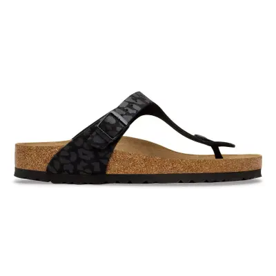 Birkenstock Gizeh Syn Leopard Parmak Arası Siyah Kadın Terlik - 1