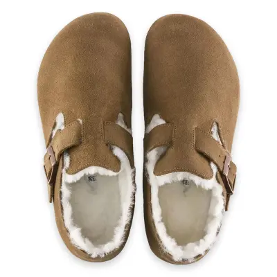 Birkenstock London Vl Shearling Kahverengi Kadın Ayakkabı - 5
