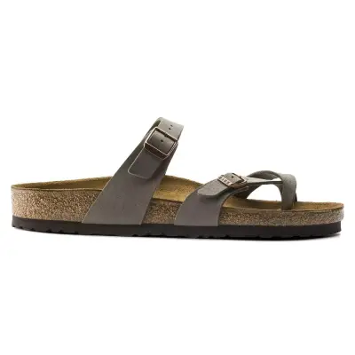 Birkenstock Mayari Parmak Arasi Kahverengi Nubuk Kadın Terlik - 2