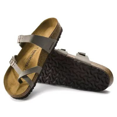 Birkenstock Mayari Parmak Arasi Kahverengi Nubuk Kadın Terlik - 5