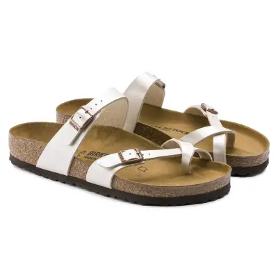 Birkenstock Mayari Parmak Arası Krem Kadın Terlik - 4