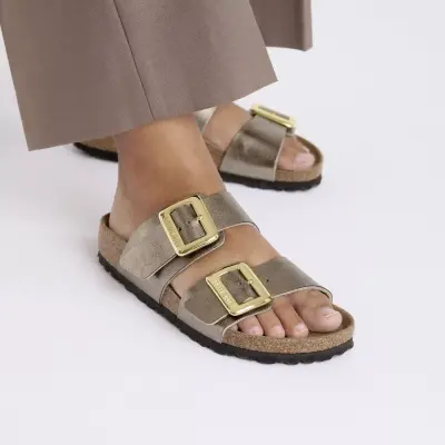 Birkenstock Sydney Cushion Buckle Bf Graceful Çift Toka Bronz Kadın Terlik - 4