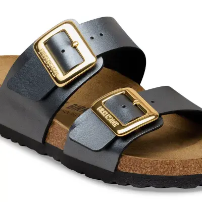 Birkenstock Sydney Cushion Buckle Bf Graceful Çift Toka Platin Kadın Terlik - 4