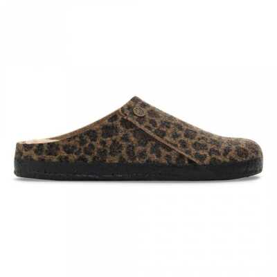 Birkenstock Zermatt Shearling Wo Leopar Önü Kapali Kahverengi Kadın Terlik - 2