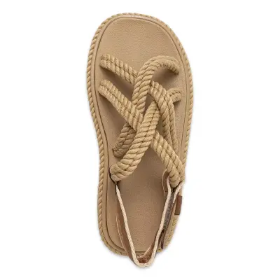 Bohonomad Bodrum Chunky Platform Bej Kadın Sandalet - 3