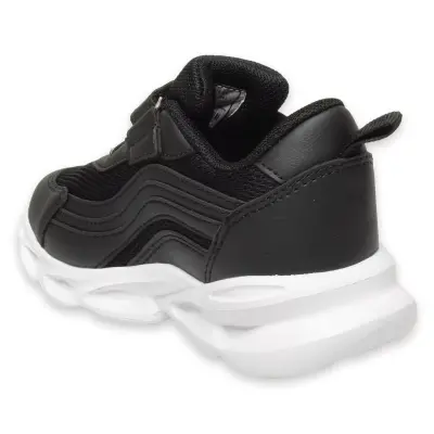 Buckhead Buck4432 Glossy Max Işikli Günlük Siyah Çocuk Spor Ayakkabı - 4