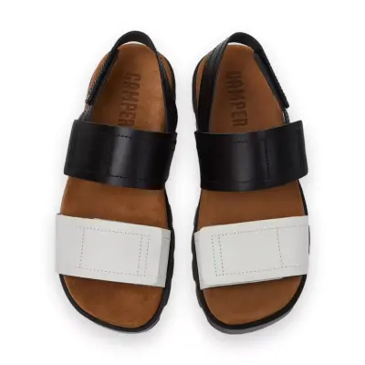 Camper K201323 Brutus Sandal Siyah-Beyaz Kadın Sandalet - 3