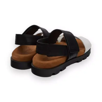 Camper K201323 Brutus Sandal Siyah-Beyaz Kadın Sandalet - 4