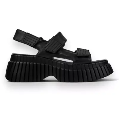 Camper K201511 Bcn Dolgu Topuk Günlük Siyah Kadın Sandalet - 1