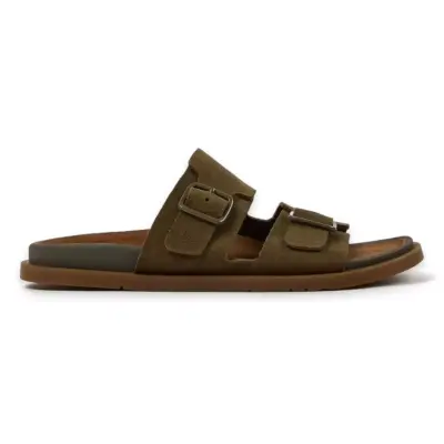 Camper K201881 Lluc Sandal Çift Bant Haki Kadın Terlik 