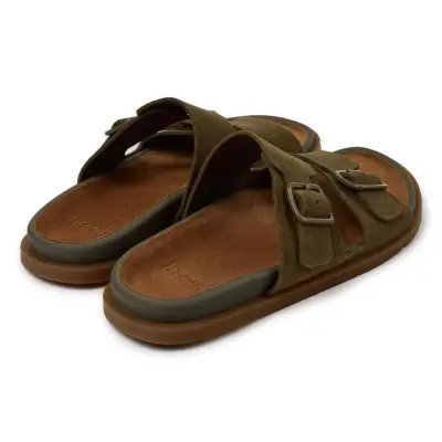 Camper K201881 Lluc Sandal Çift Bant Haki Kadın Terlik - 4