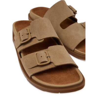 Camper K201881 Lluc Sandal Çift Bant Kahverengi Kadın Terlik - Camper (1)