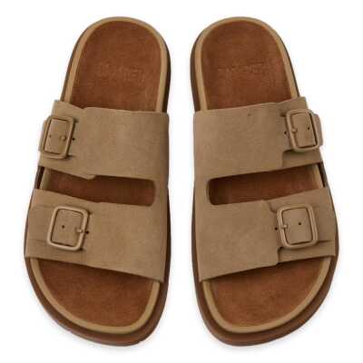 Camper K201881 Lluc Sandal Çift Bant Kahverengi Kadın Terlik - 3