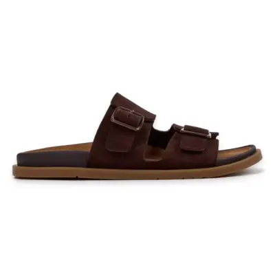 Camper K201881 Lluc Sandal Çift Bant Kahverengi Kadın Terlik - 1