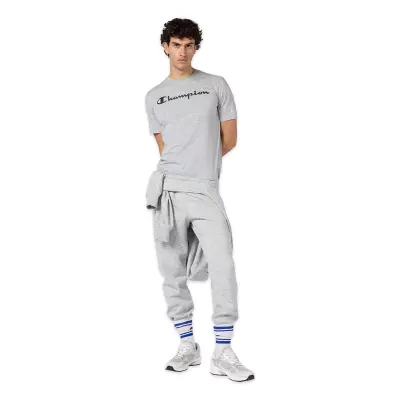 Champion 221814 Script Shop -Sleeve Tee Gri Erkek T-Shirt - 4
