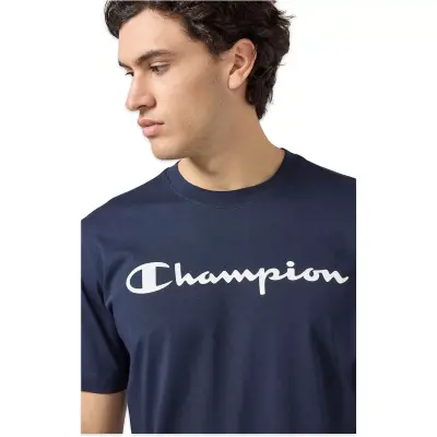 Champion 221814 Script Shop -Sleeve Tee Lacivert Erkek T-Shirt - 3