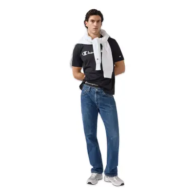 Champion 221814 Script Shop -Sleeve Tee Siyah Erkek T-Shirt - 4