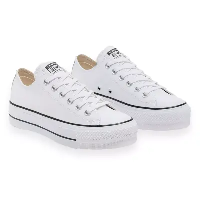 Converse 561680 Chucktaylor All Star Plat Beyaz Unisex Ayakkabı - 1