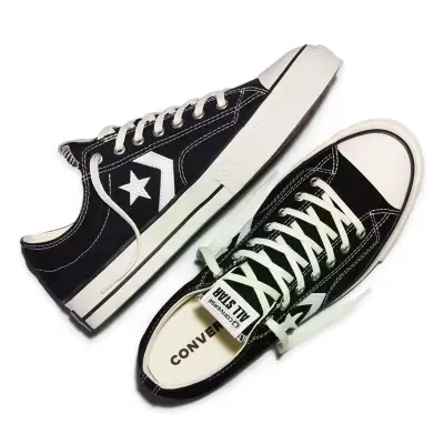 Converse A01608C Star Player 76 Premium Canvas Siyah-Beyaz Unisex Ayakkabı - 3