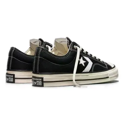 Converse A01608C Star Player 76 Premium Canvas Siyah-Beyaz Unisex Ayakkabı - 4