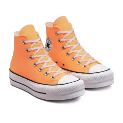 Converse A03052C Ctas Lift Hi Sneakers Turuncu Kadın Ayakkabı - 2