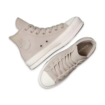 Converse A12966C Chuck Taylor All Star Lift Platform Suede Sneaker Bej Unisex Ayakkabı - 3