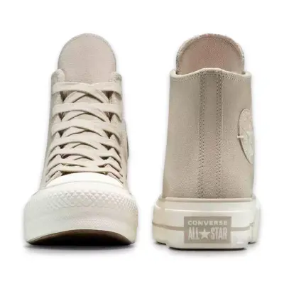 Converse A12966C Chuck Taylor All Star Lift Platform Suede Sneaker Bej Unisex Ayakkabı - 4