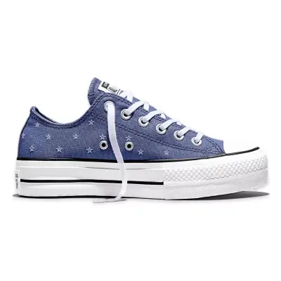 Converse A16114C Chuck Taylor All Star Lift Platform Embroidered Stars Sneakers Mavi Kadın - 1