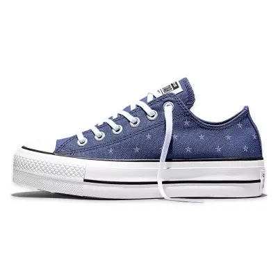 Converse A16114C Chuck Taylor All Star Lift Platform Embroidered Stars Sneakers Mavi Kadın - Converse (1)