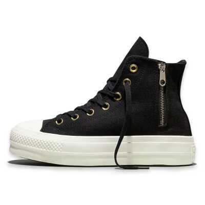 Converse A18387C Ctas Lift Hi Sneakers Siyah-Beyaz Kadın Ayakkabı - 3