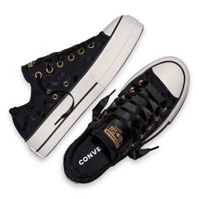 Converse A20776C Ctas Lift Ox Sneakers Siyah-Sarı Unisex Ayakkabı - 3