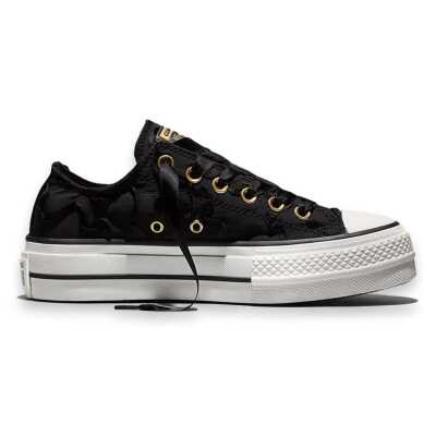 Converse A20776C Ctas Lift Ox Sneakers Siyah-Sarı Unisex Ayakkabı - 4