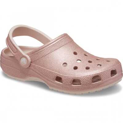 Crocs 205942 G Classic Glitter Clog Pembe Unisex Terlik 