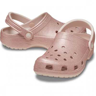 Crocs 205942 G Classic Glitter Clog Pembe Unisex Terlik - 4