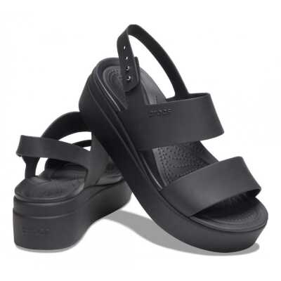 Crocs 206453 Crocs Brooklyn Low Wedge W Siyah Kadın Sandalet - 4