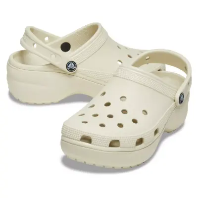 Crocs 206750 G Classic Platform Clog W Krem Kadın Terlik - 4