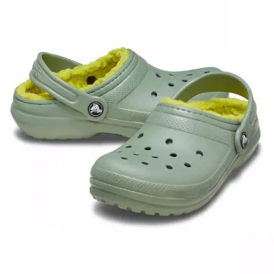 Crocs 207010 Classic Lined Clog K Açık Yeşil Çocuk Terlik - 4