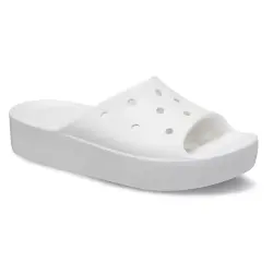 Crocs 208180 Classic Platform Slide Beyaz Unisex Terlik 