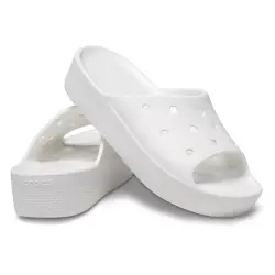 Crocs 208180 Classic Platform Slide Beyaz Unisex Terlik - 4