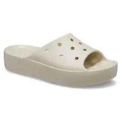 Crocs 208180 Classic Platform Slide Krem Unisex Terlik - 1