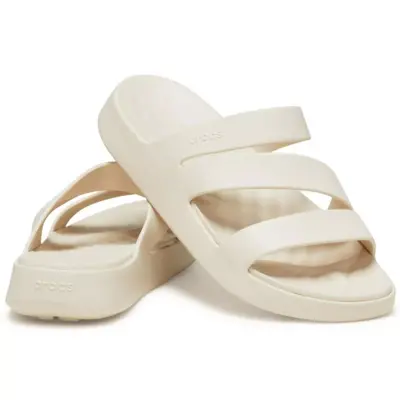 Crocs 209587 Getaway Strappy Krem Unisex Terlik - 4