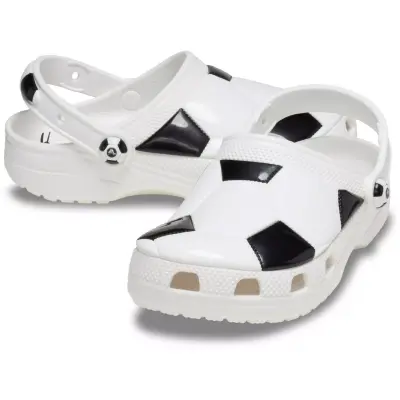 Crocs 210023 Classic Soccer Ball Clog T Beyaz-Siyah Çocuk Terlik - 4