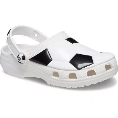 Crocs 210157 Classic Soccer Ball Clog K Beyaz-Siyah Çocuk Terlik - 1