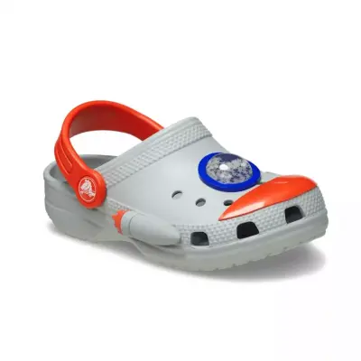 Crocs 210359 Classic Rocket Ship Clog T Gri-Turuncu Çocuk Terlik - 1