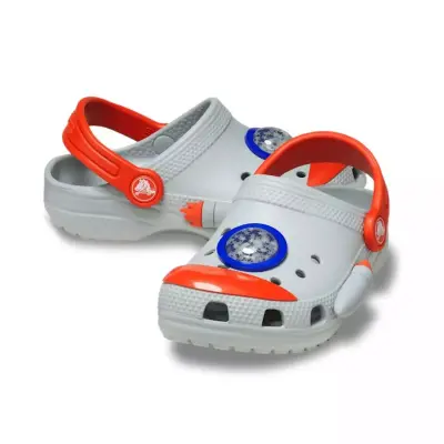 Crocs 210359 Classic Rocket Ship Clog T Gri-Turuncu Çocuk Terlik - 4