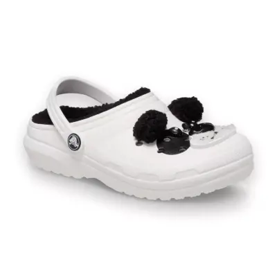 Crocs Classic Lined Iam Pandabearcgk Beyaz-Siyah Kız Çocuk Terlik - 1
