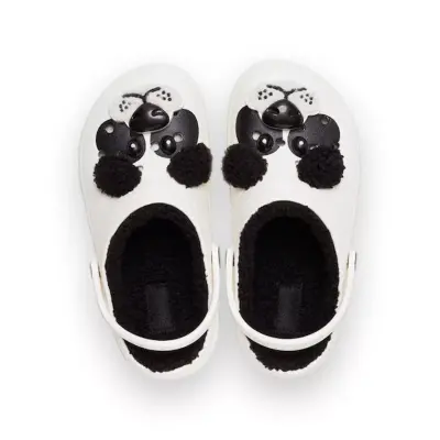 Crocs Classic Lined Iam Pandabearcgk Beyaz-Siyah Kız Çocuk Terlik - 3