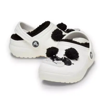Crocs Classic Lined Iam Pandabearcgk Beyaz-Siyah Kız Çocuk Terlik - 4