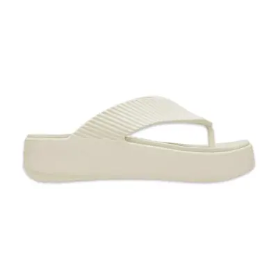 Crocs 210700 Getaway Groove Platform Flip Parmak Arası Krem Kadın Terlik - 2
