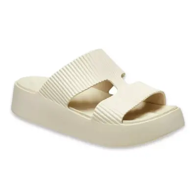 Crocs 210701 Getaway Groove Platform Hstrap Çift Bantli Krem Kadın Terlik - 1